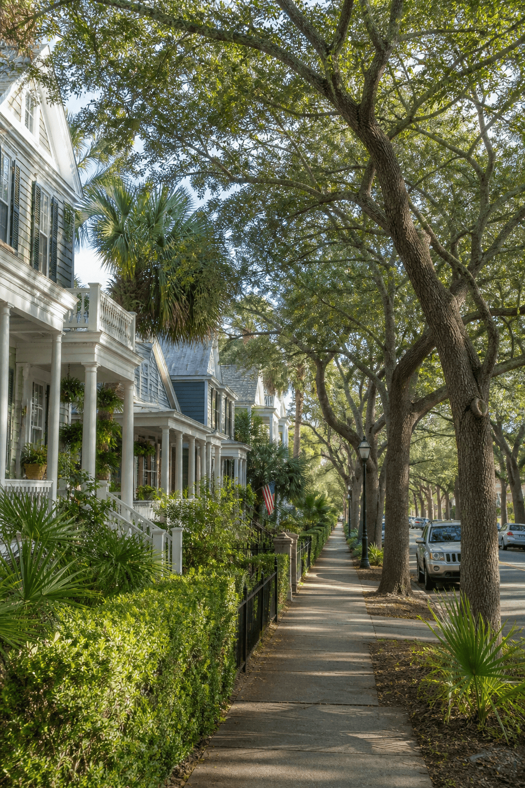Lowcountry residential neighborhood representative of South Carolina